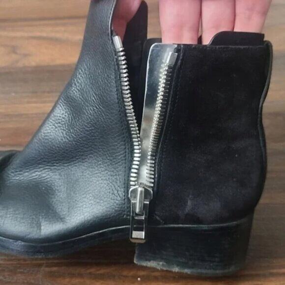 Phillip Lim Women’s Boots Quiet Luxury Minimalist Black Suede Leather Zip Sz 5.5 - Picture 5 of 6